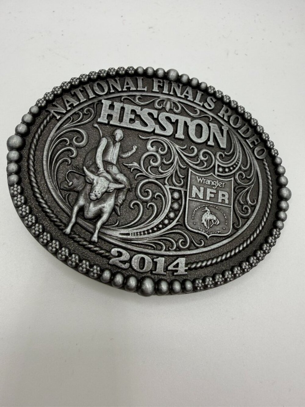 Vintage 2014 Hesston National Finals Junior Rodeo Belt Buckle